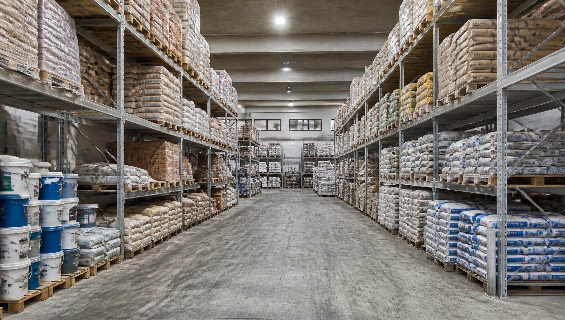 Interno del magazzino Buildtech a Milano